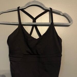 Black Strappy Athletic Tank Top